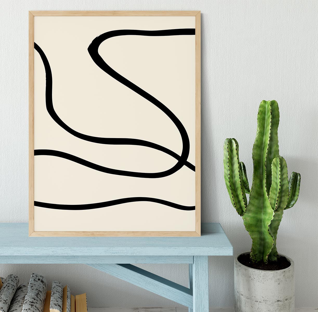 Black Lines 01 Framed Print - Canvas Art Rocks - 4