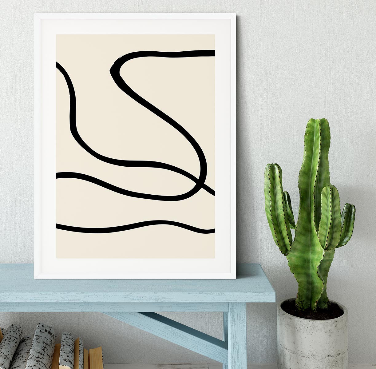 Black Lines 01 Framed Print - Canvas Art Rocks - 5