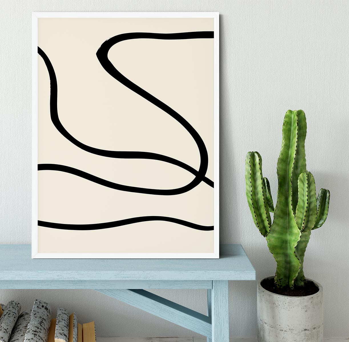 Black Lines 01 Framed Print - Canvas Art Rocks -6