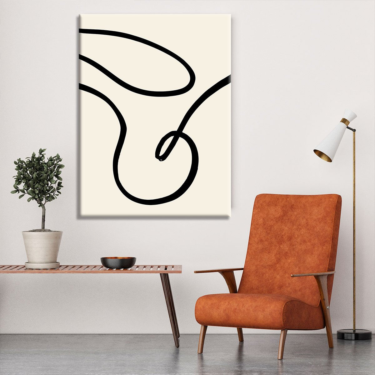Black Lines 02 Canvas Print or Poster - Canvas Art Rocks - 6