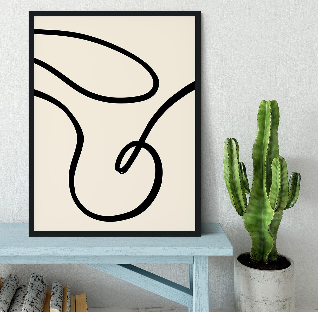 Black Lines 02 Framed Print - Canvas Art Rocks - 2