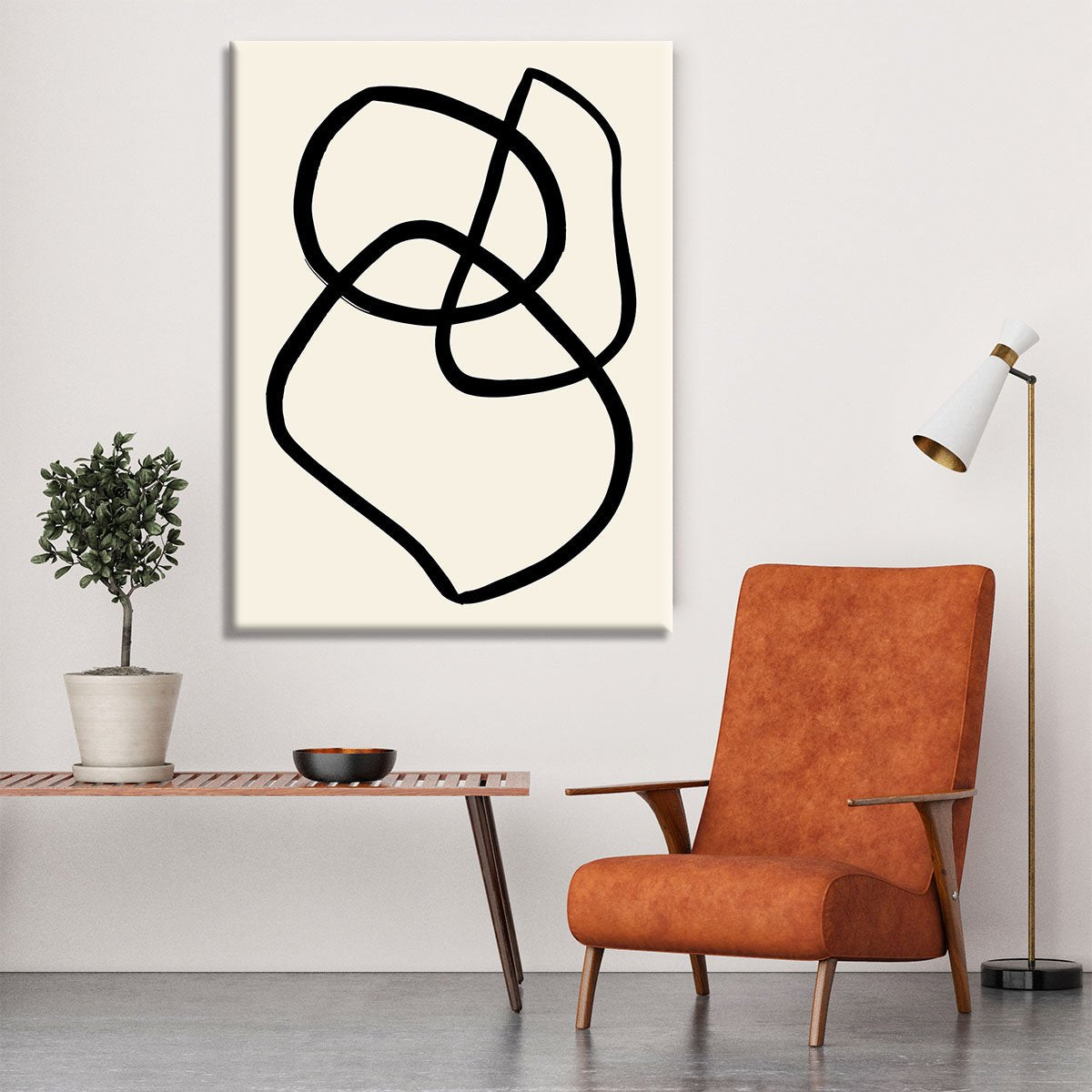 Black Lines 03 Canvas Print or Poster - Canvas Art Rocks - 6
