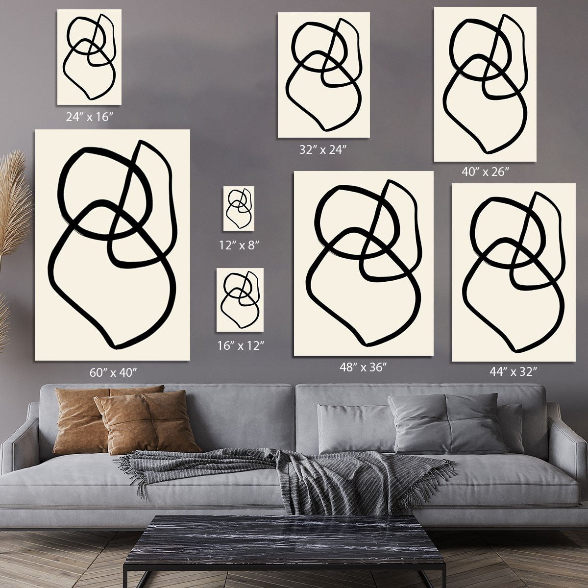 Black Lines 03 Canvas Print or Poster - Canvas Art Rocks - 7