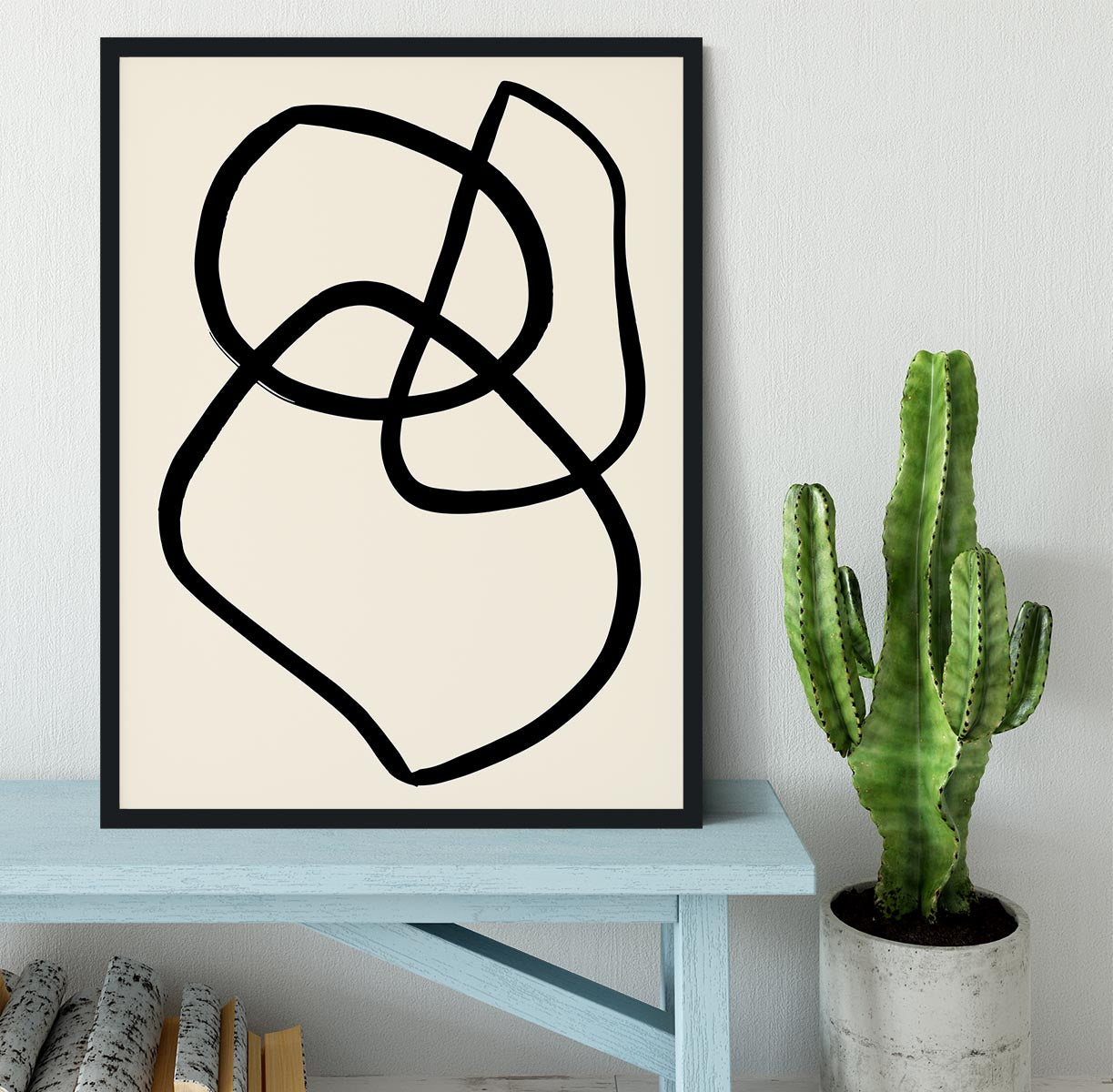 Black Lines 03 Framed Print - Canvas Art Rocks - 2