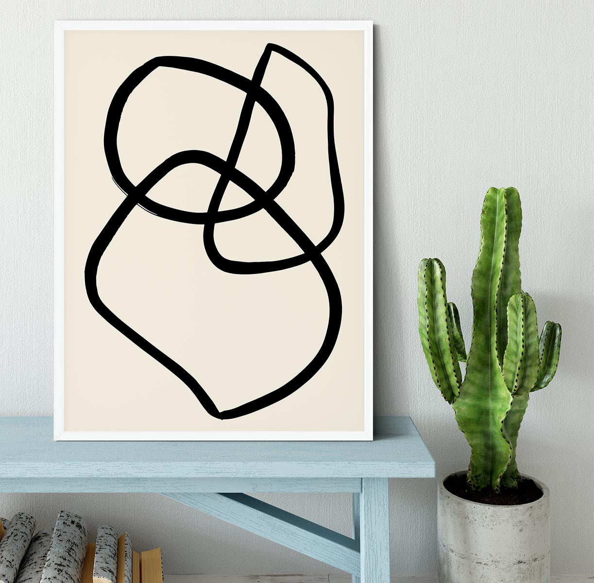 Black Lines 03 Framed Print - Canvas Art Rocks -6