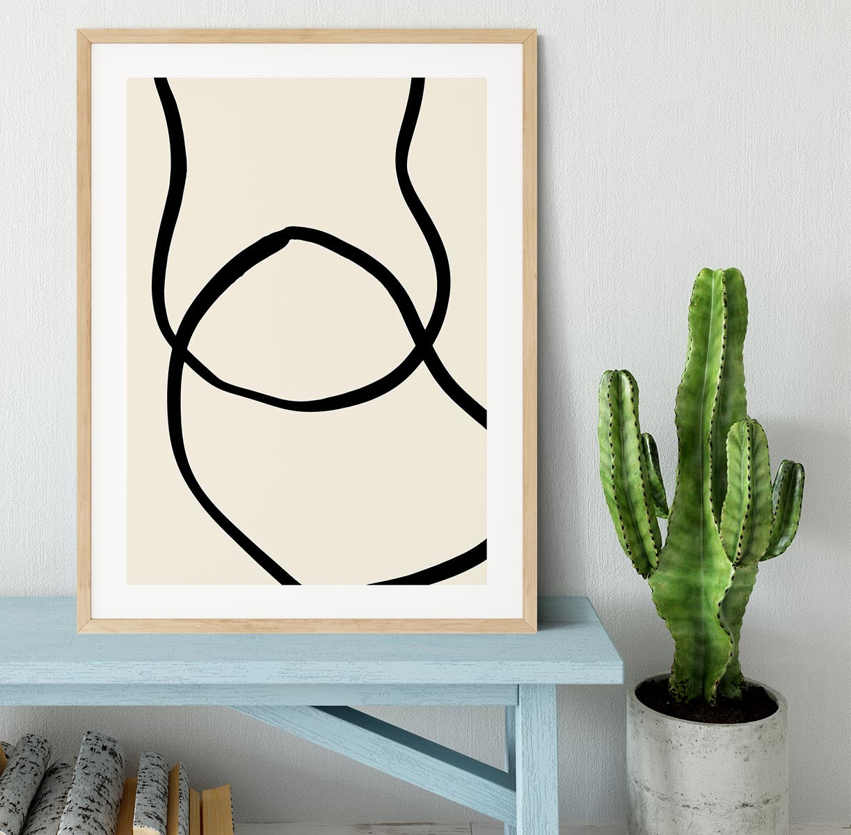 Black Lines 04 Framed Print - Canvas Art Rocks - 3