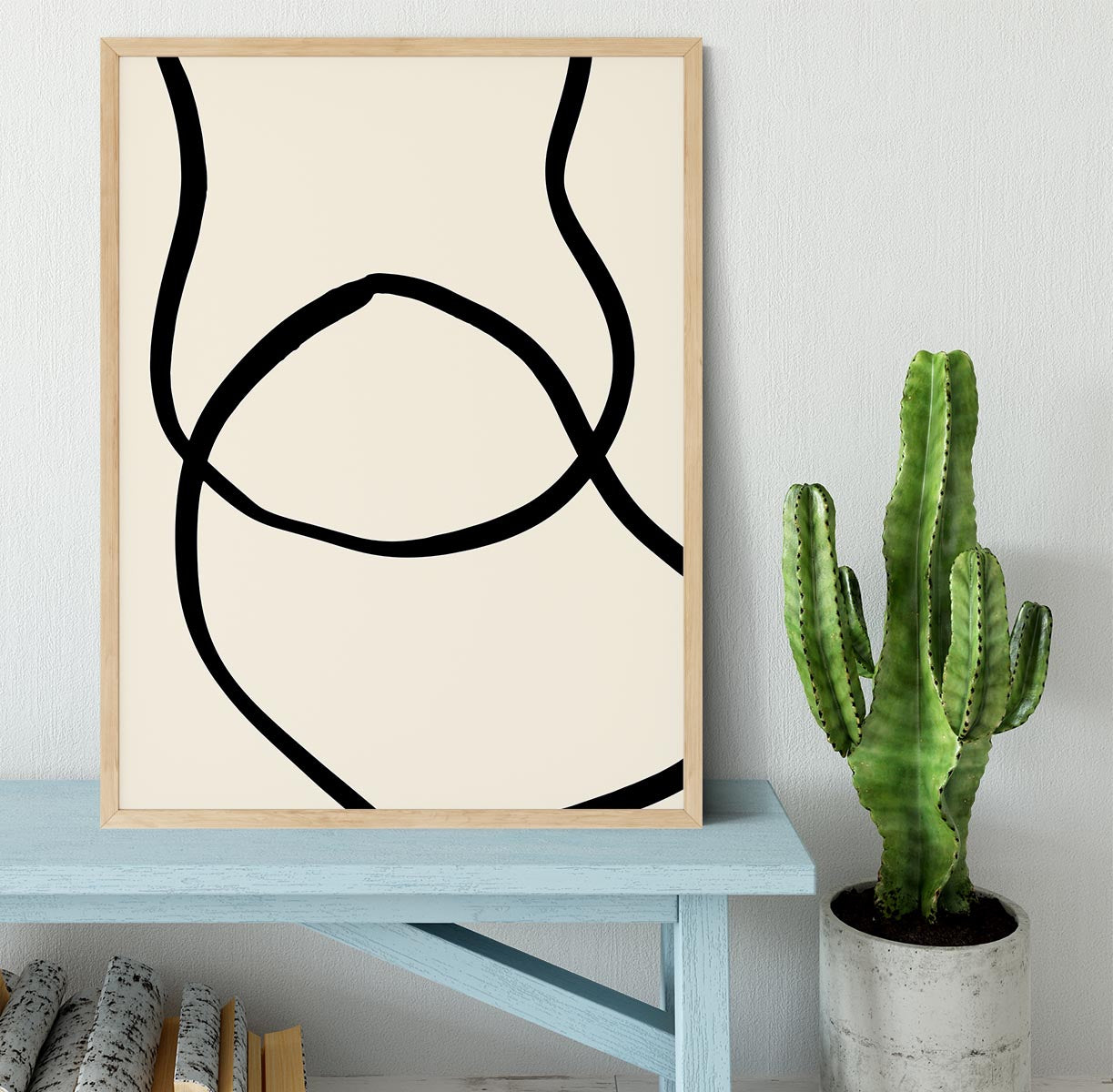 Black Lines 04 Framed Print - Canvas Art Rocks - 4