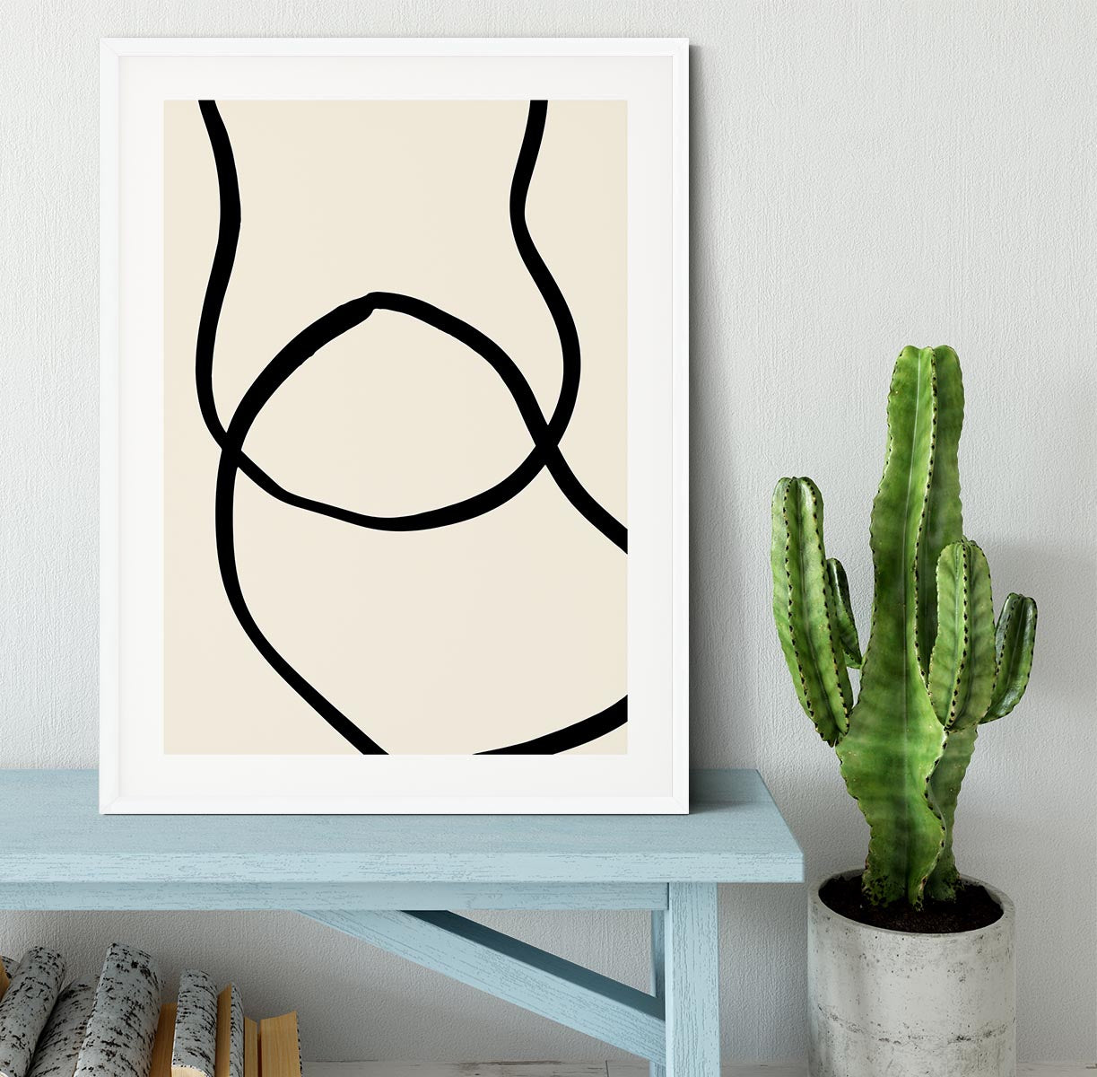 Black Lines 04 Framed Print - Canvas Art Rocks - 5