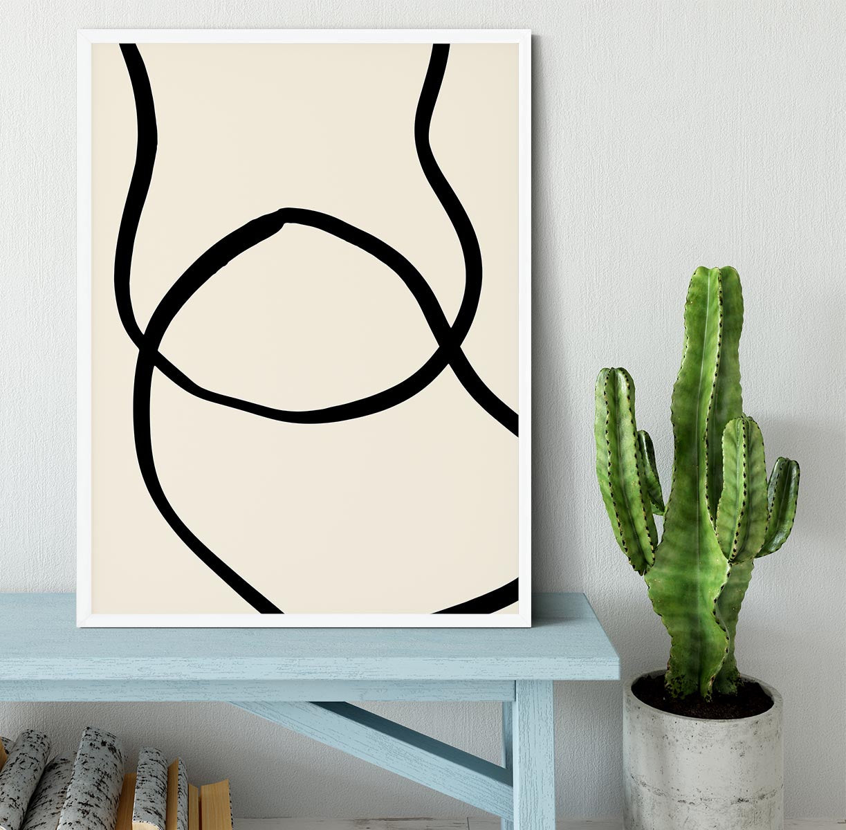 Black Lines 04 Framed Print - Canvas Art Rocks -6