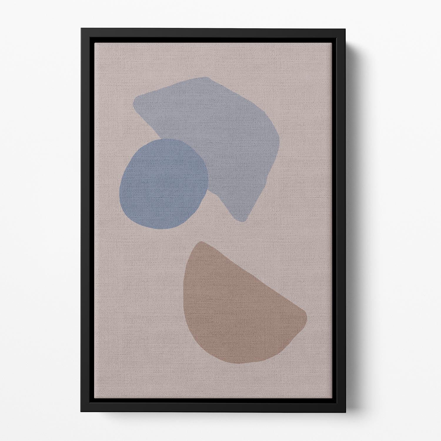 Organic Shapes 03 Floating Framed Canvas - Canvas Art Rocks - 2