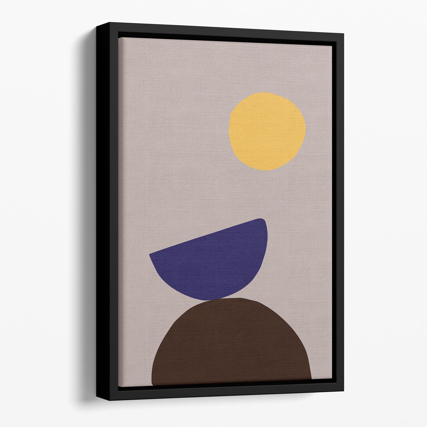 Organic Shapes 07 Floating Framed Canvas - Canvas Art Rocks - 1