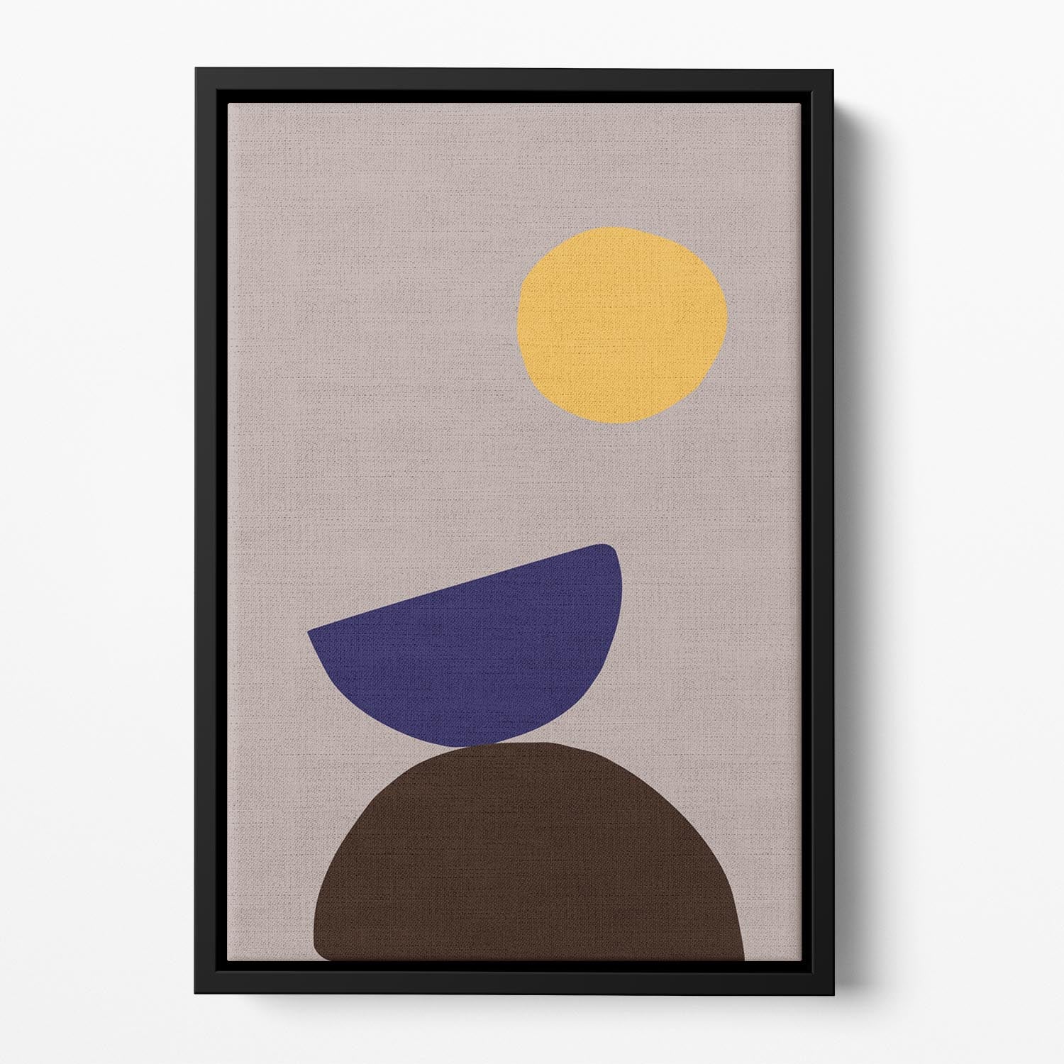 Organic Shapes 07 Floating Framed Canvas - Canvas Art Rocks - 2