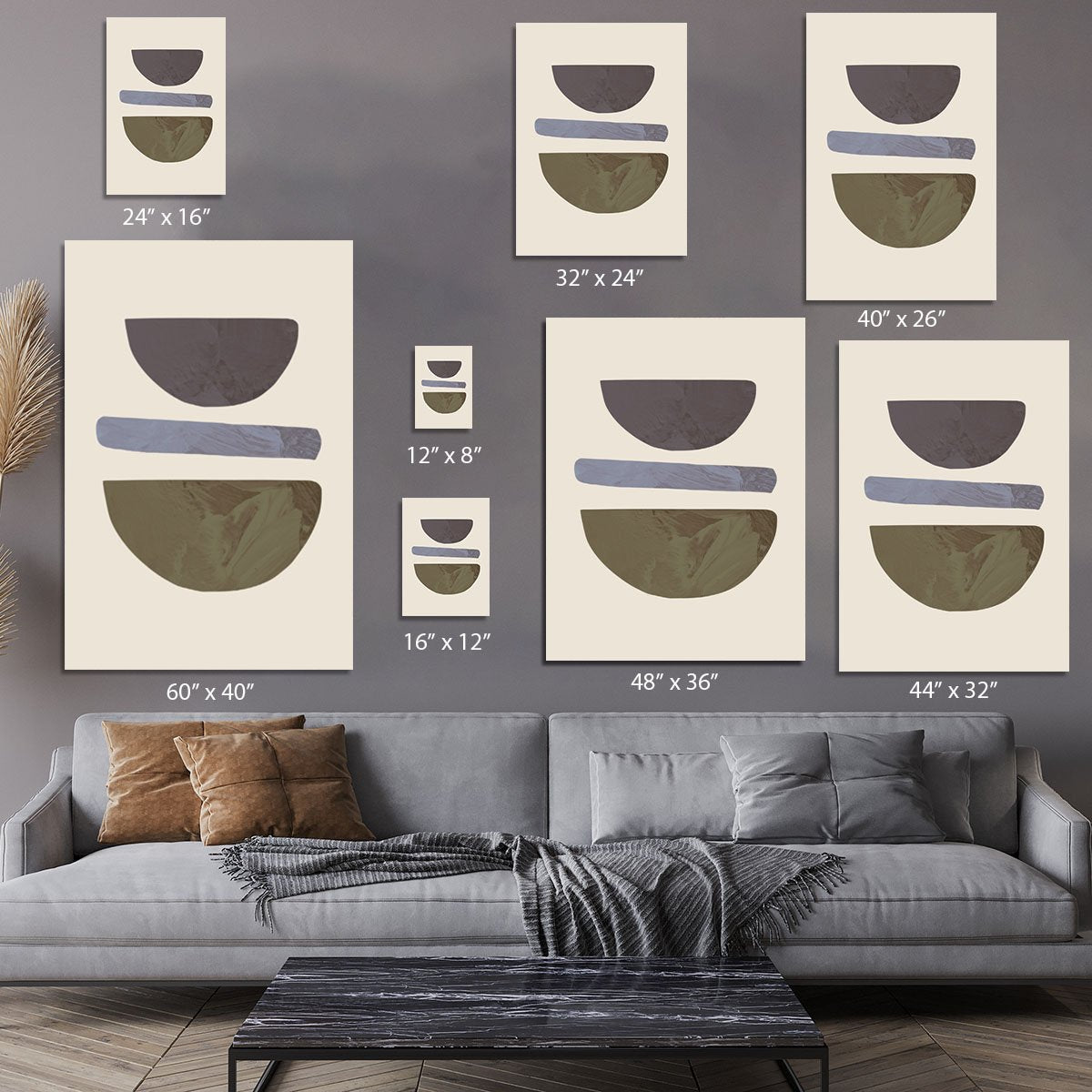 Collage 02 Beige Canvas Print or Poster - Canvas Art Rocks - 7