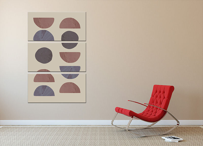 Collage 04 Sand 3 Split Panel Canvas Print - Canvas Art Rocks - 2