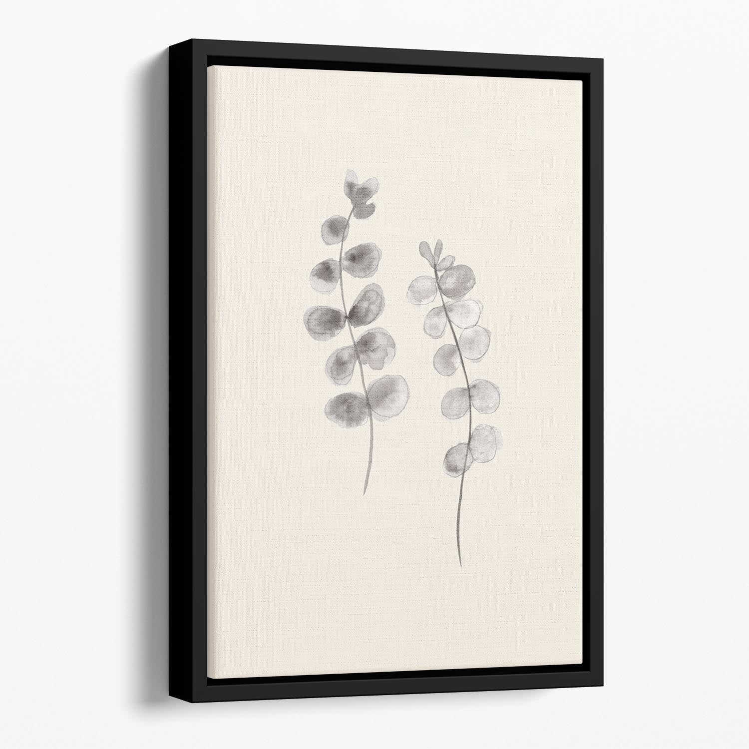 Eucalyptus Twigs Floating Framed Canvas - Canvas Art Rocks - 1