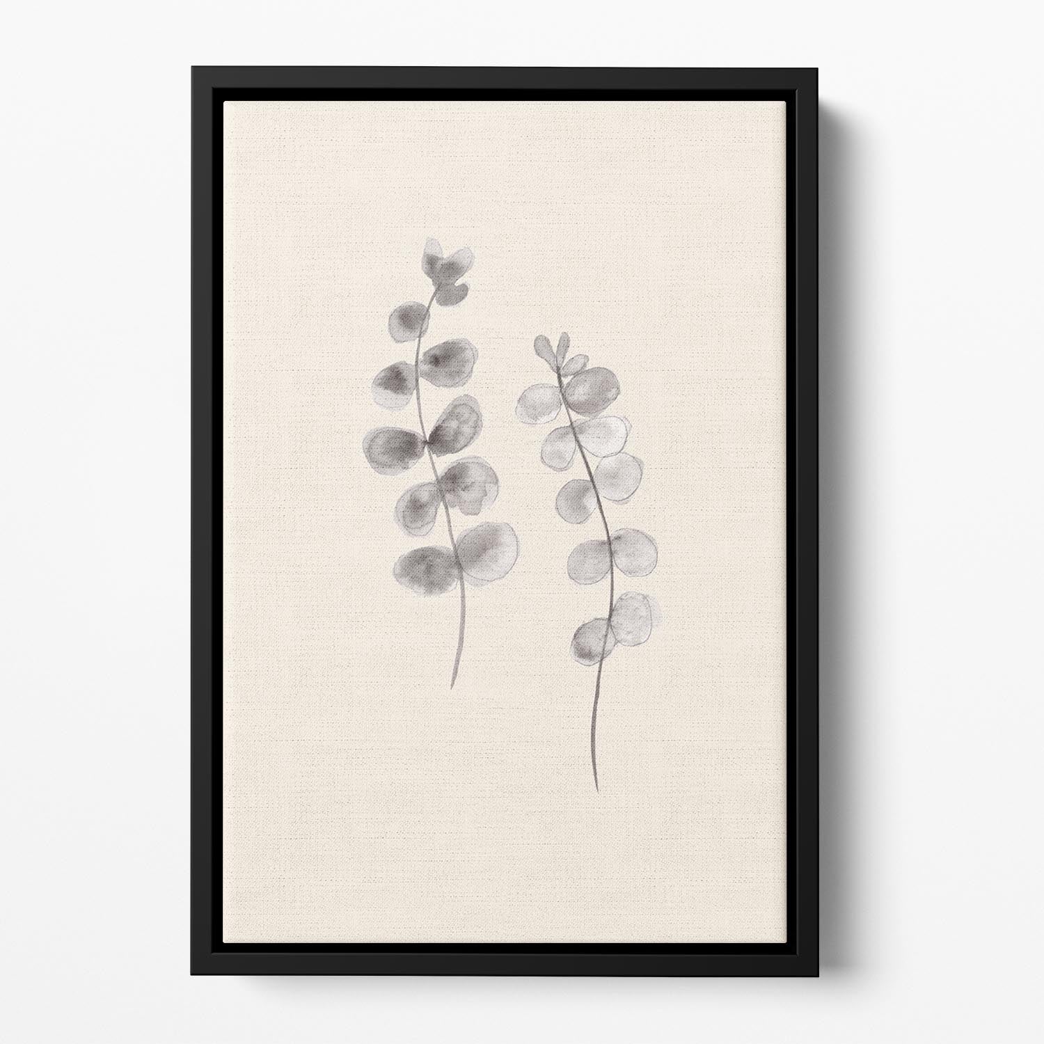 Eucalyptus Twigs Floating Framed Canvas - Canvas Art Rocks - 2