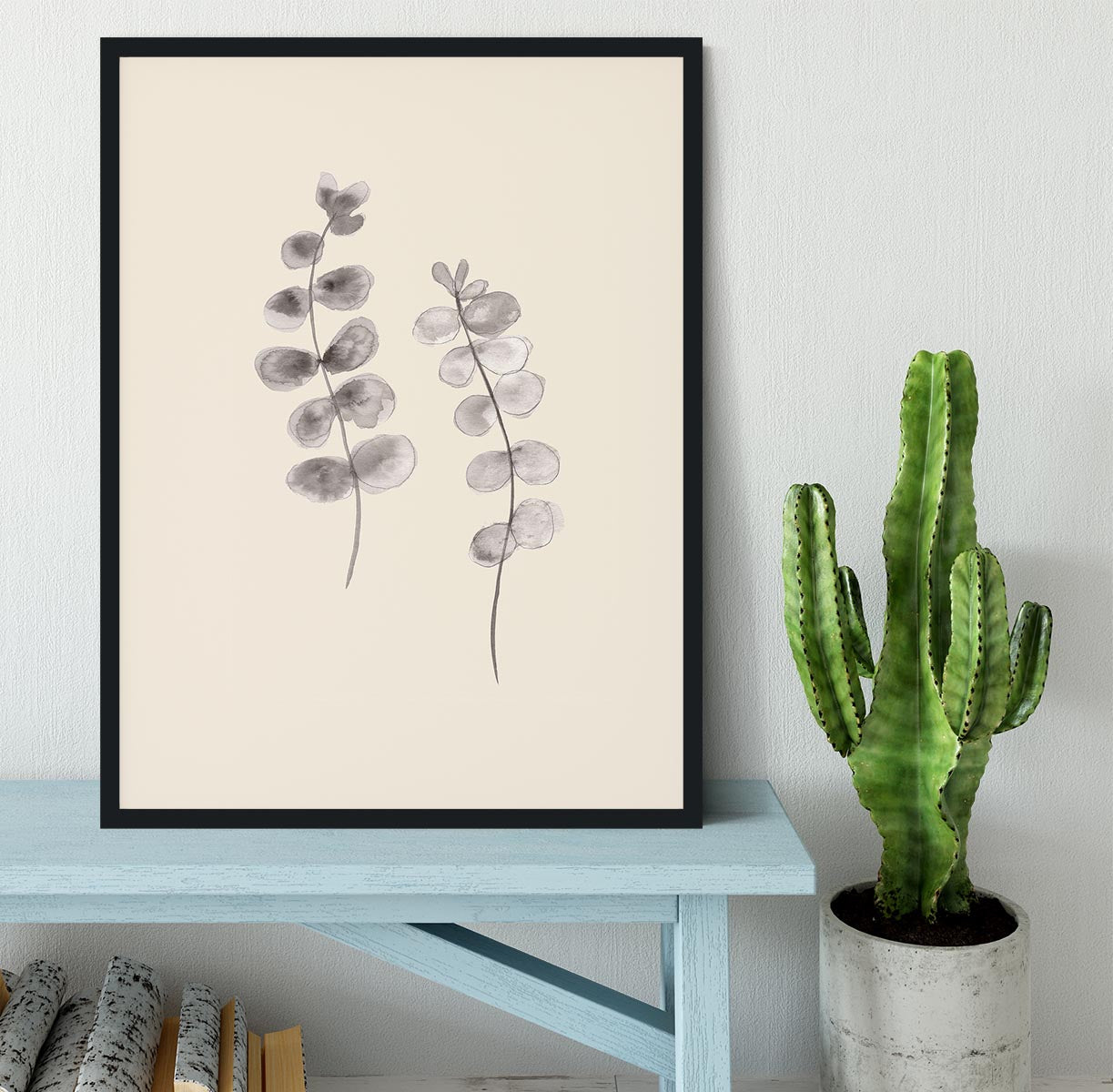 Eucalyptus Twigs Framed Print - Canvas Art Rocks - 2