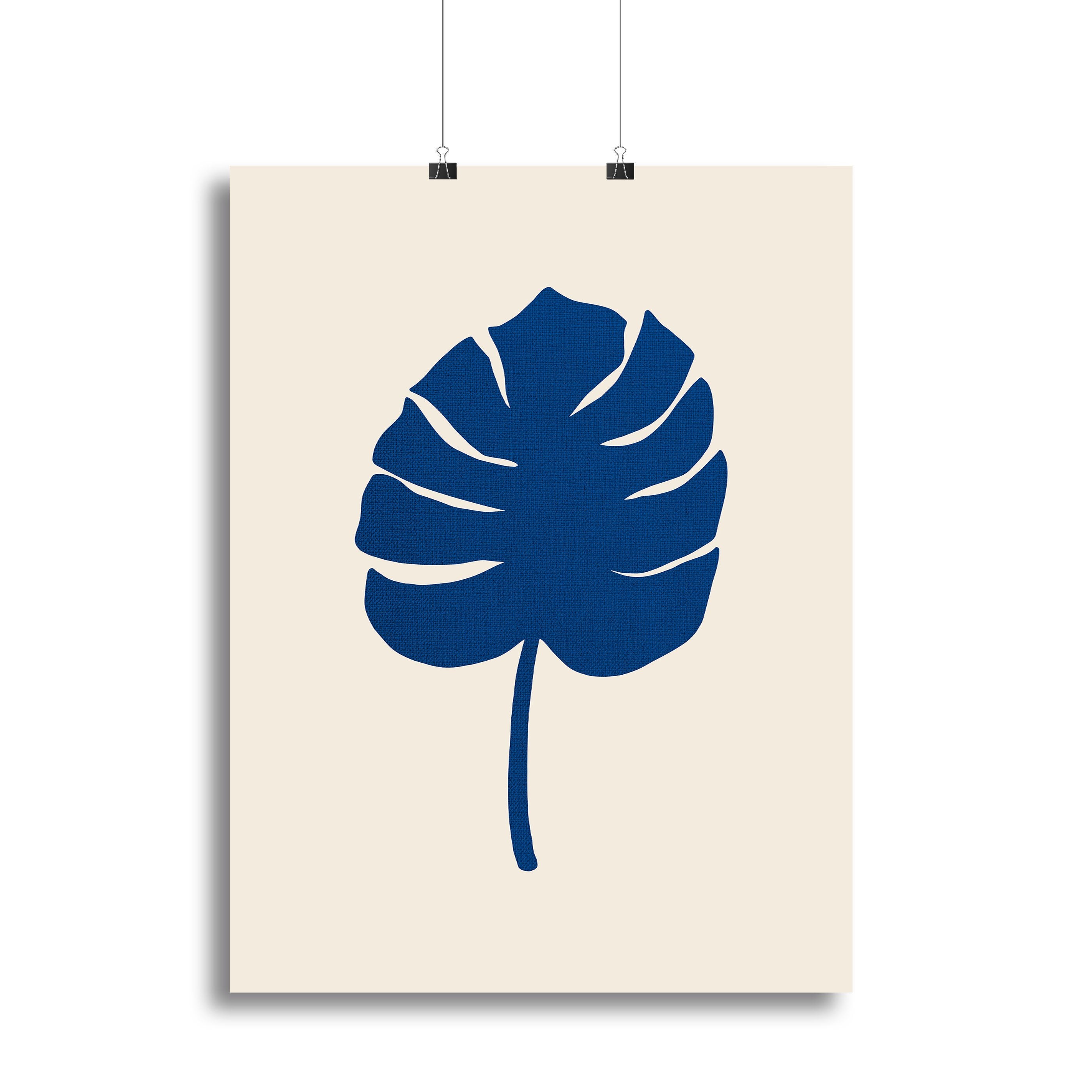 Monstera Canvas Blue Canvas Print or Poster - Canvas Art Rocks - 2