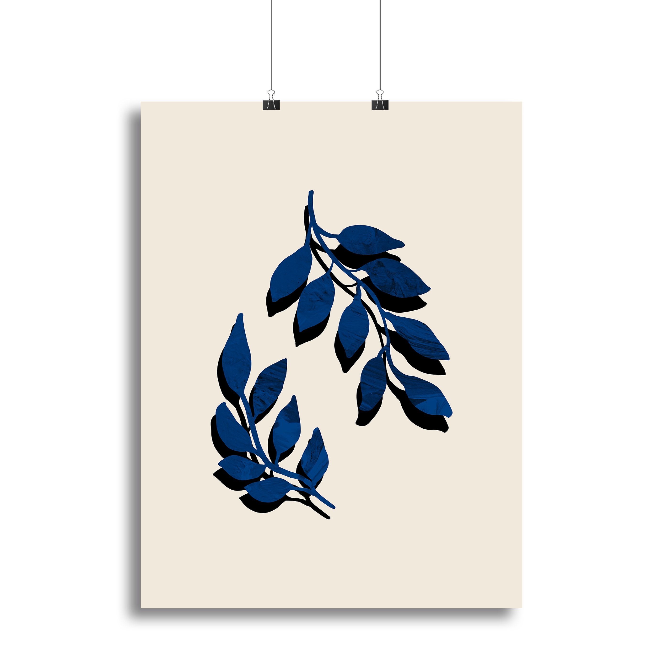 Blue Twig Brush Canvas Print or Poster - Canvas Art Rocks - 2
