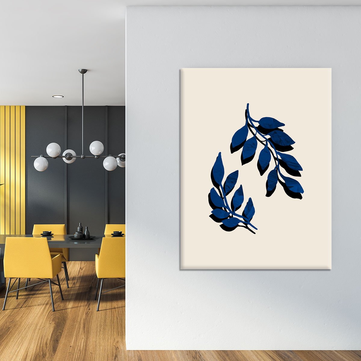 Blue Twig Brush Canvas Print or Poster - Canvas Art Rocks - 4