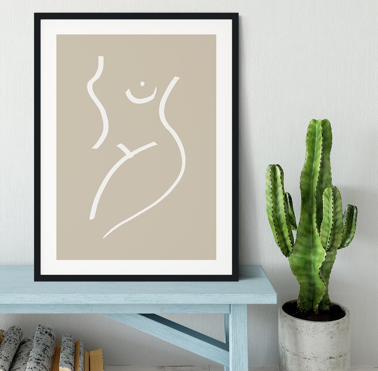 Body Sketch Sand Framed Print - Canvas Art Rocks - 1