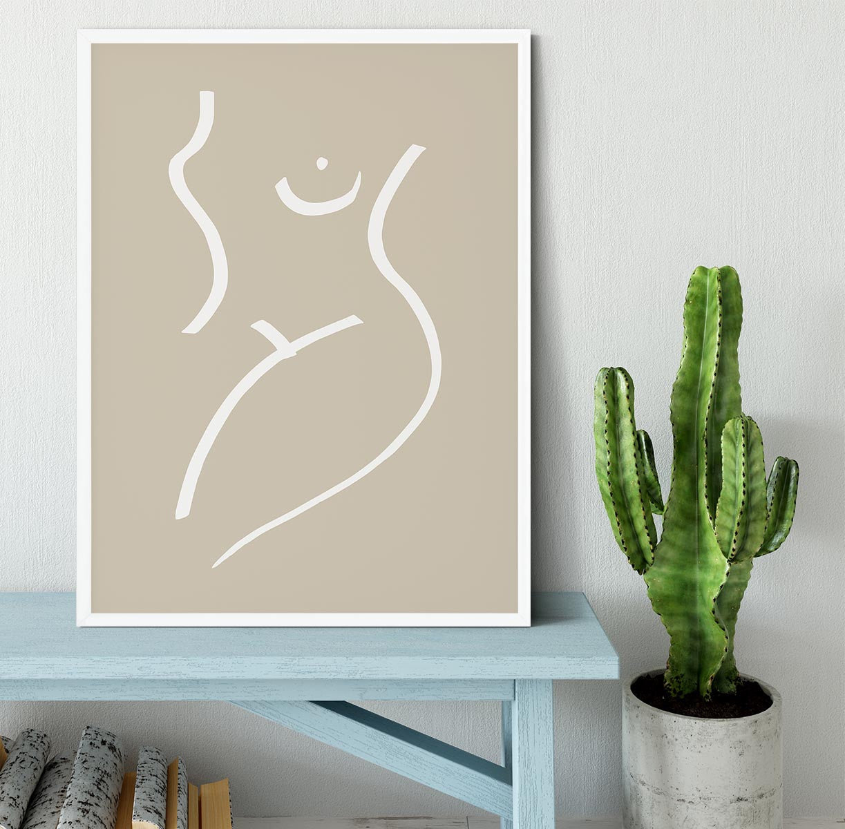 Body Sketch Sand Framed Print - Canvas Art Rocks -6