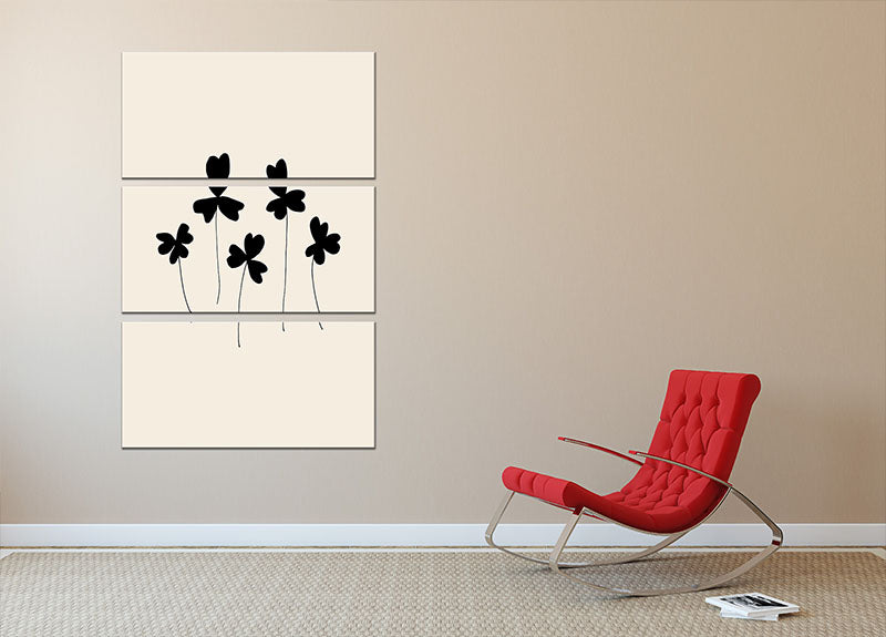 Black Sorrel 3 Split Panel Canvas Print - Canvas Art Rocks - 2