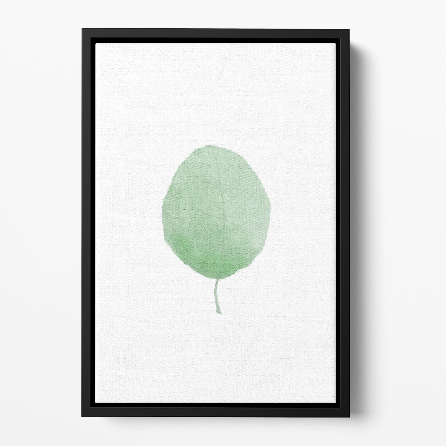 Single Leaf Floating Framed Canvas - Canvas Art Rocks - 2