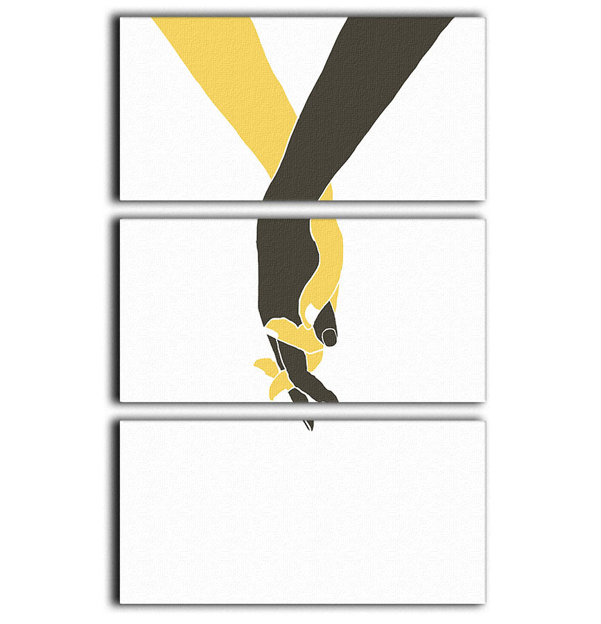 Holding Hands 3 Split Panel Canvas Print - Canvas Art Rocks - 1