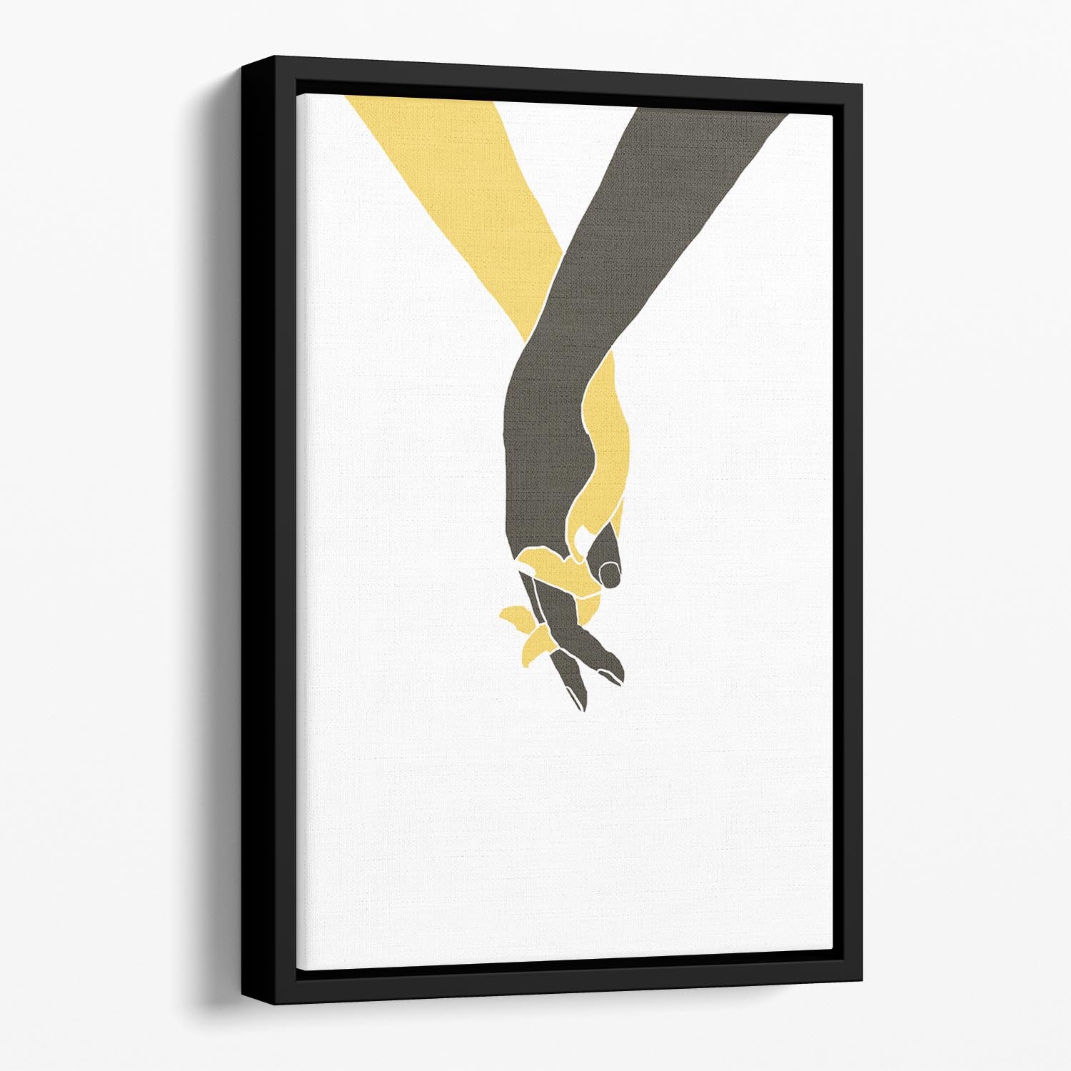 Holding Hands Floating Framed Canvas - Canvas Art Rocks - 1