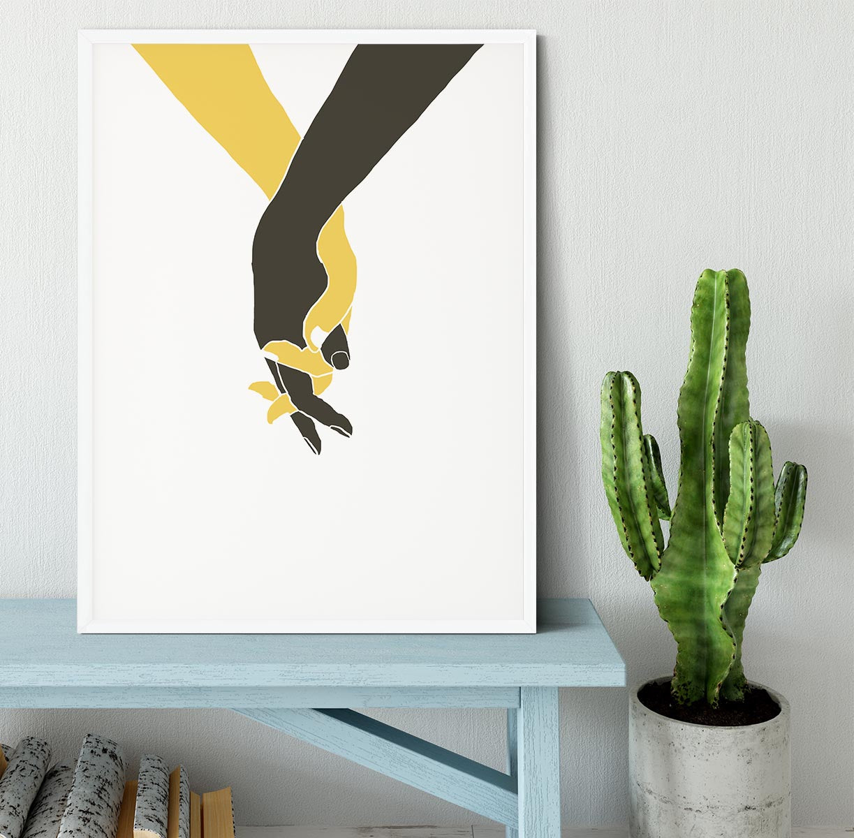 Holding Hands Framed Print - Canvas Art Rocks -6