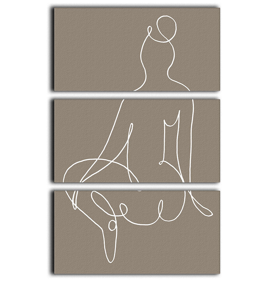 Sitting Down 02 3 Split Panel Canvas Print - Canvas Art Rocks - 1