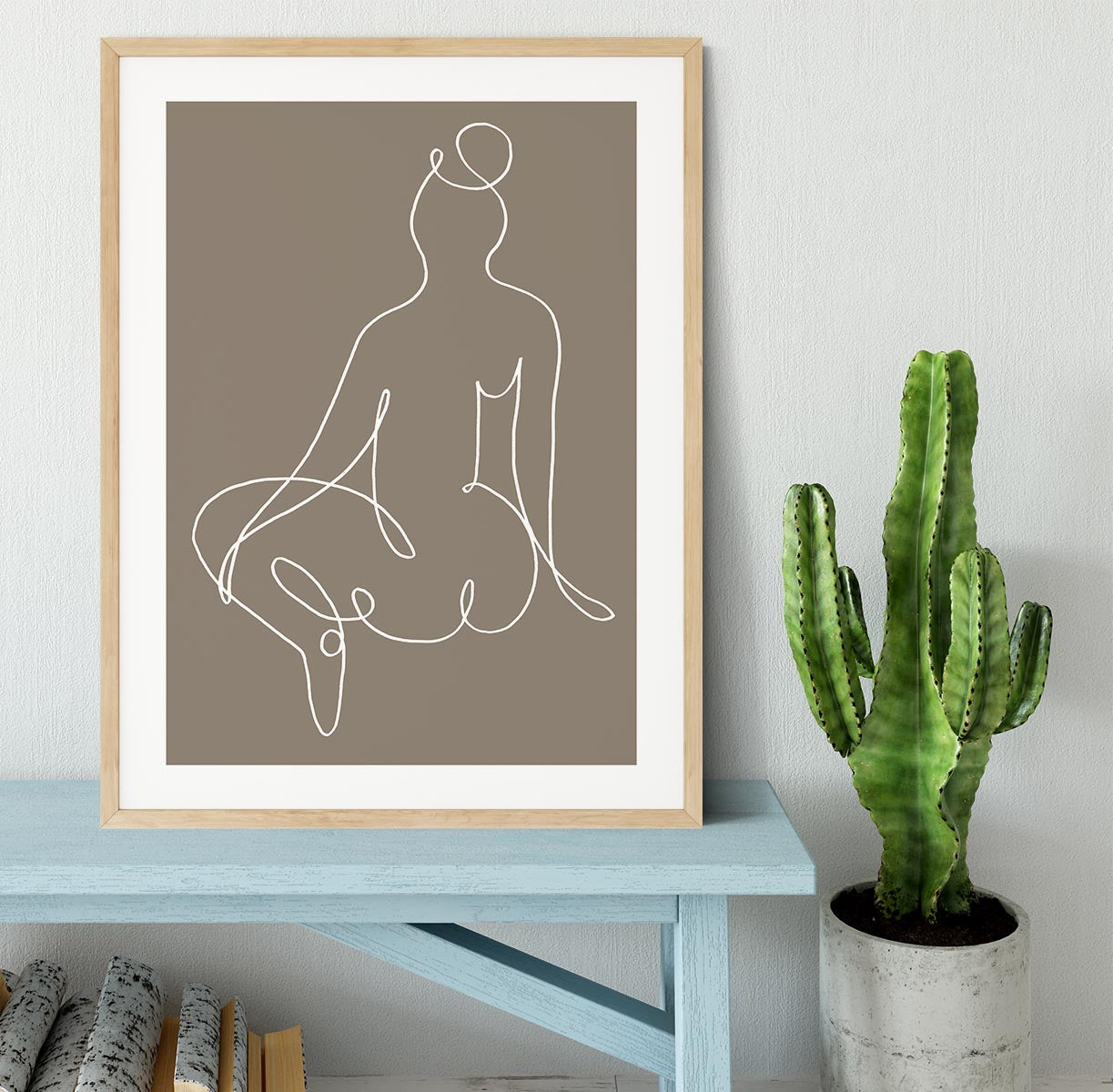 Sitting Down 02 Framed Print - Canvas Art Rocks - 3