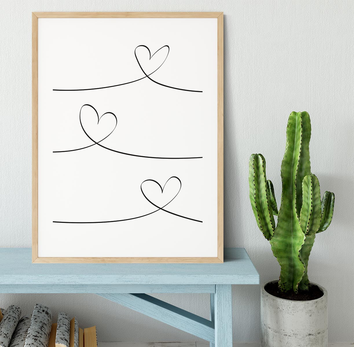 One Line 02 Framed Print - Canvas Art Rocks - 3