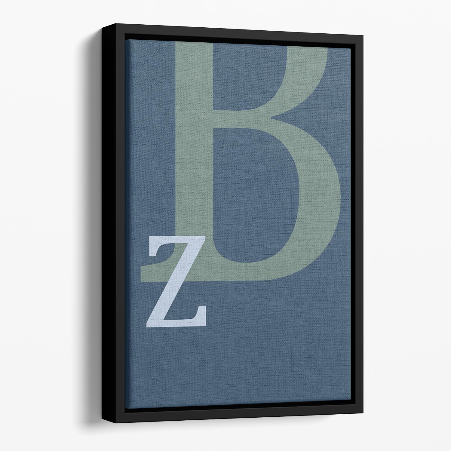 Letter B Floating Framed Canvas - Canvas Art Rocks - 1