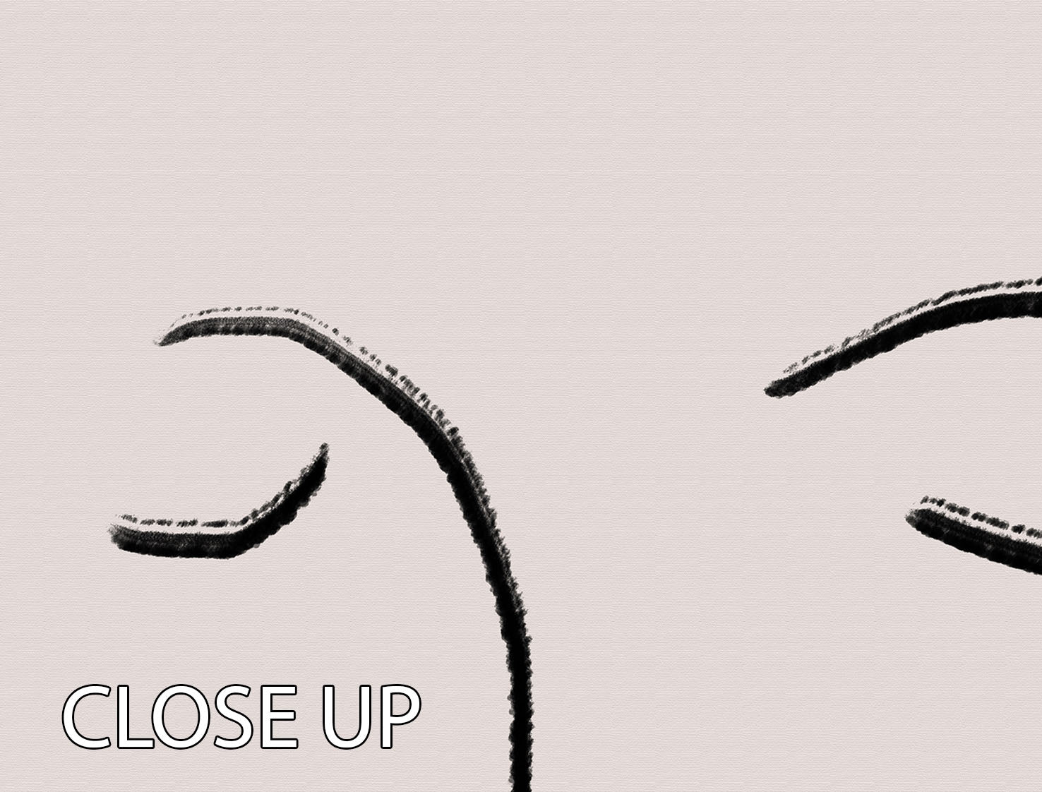 Closed Eyes 3 Split Panel Canvas Print - Canvas Art Rocks - 3