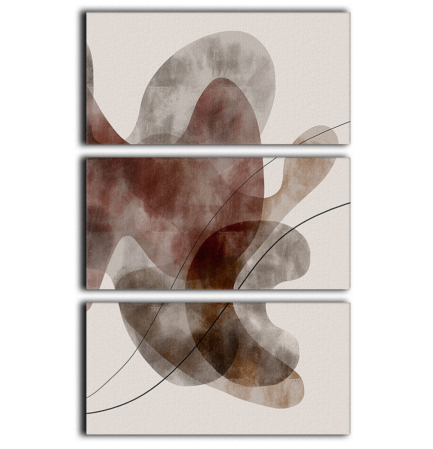 Red Seaweed 3 Split Panel Canvas Print - Canvas Art Rocks - 1