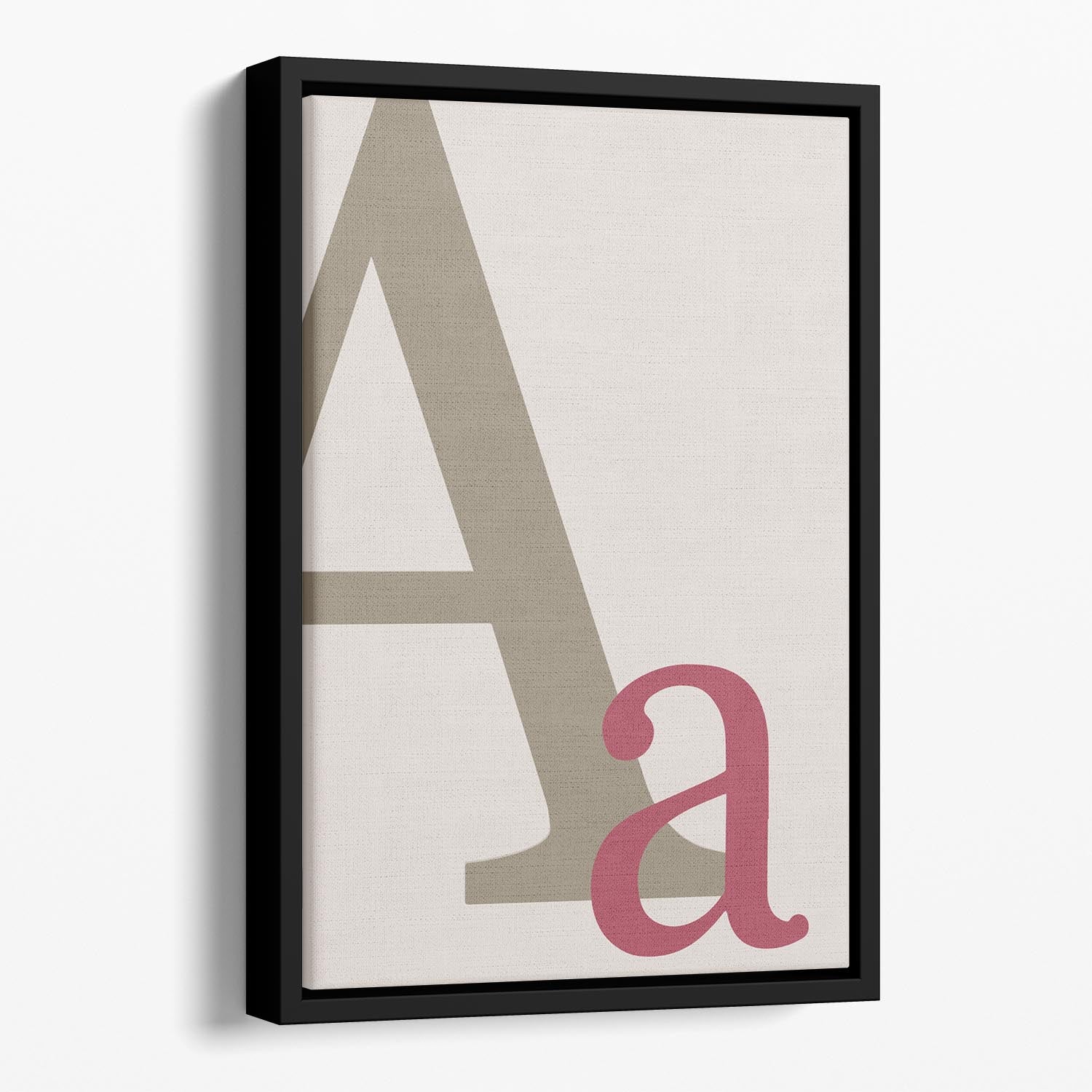 Letter A Floating Framed Canvas - Canvas Art Rocks - 1