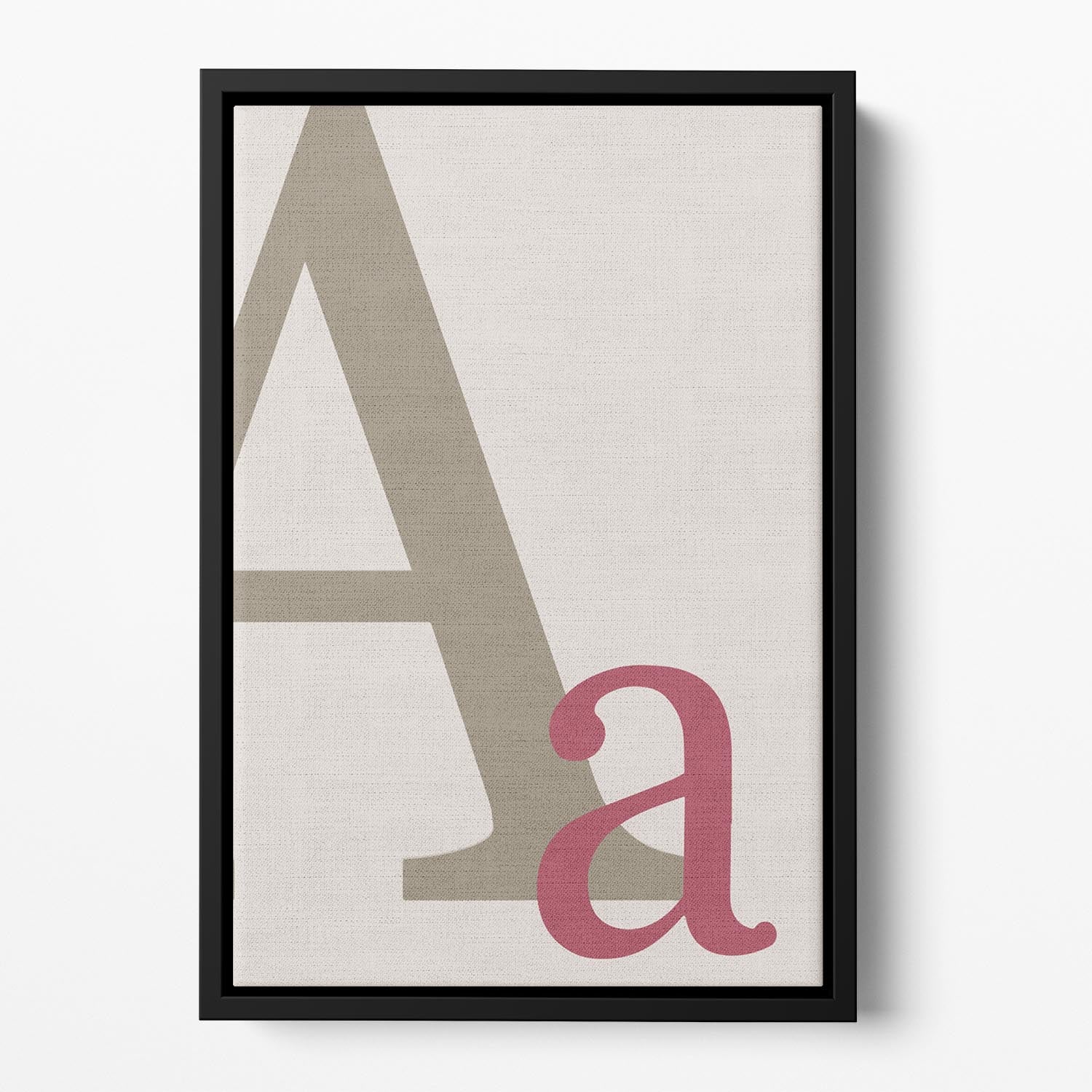 Letter A Floating Framed Canvas - Canvas Art Rocks - 2