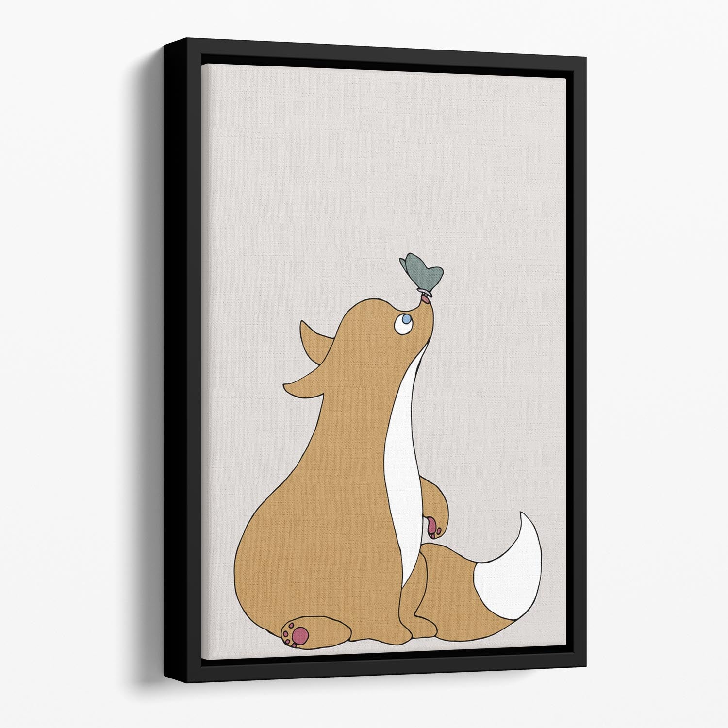 The Fox Floating Framed Canvas - Canvas Art Rocks - 1