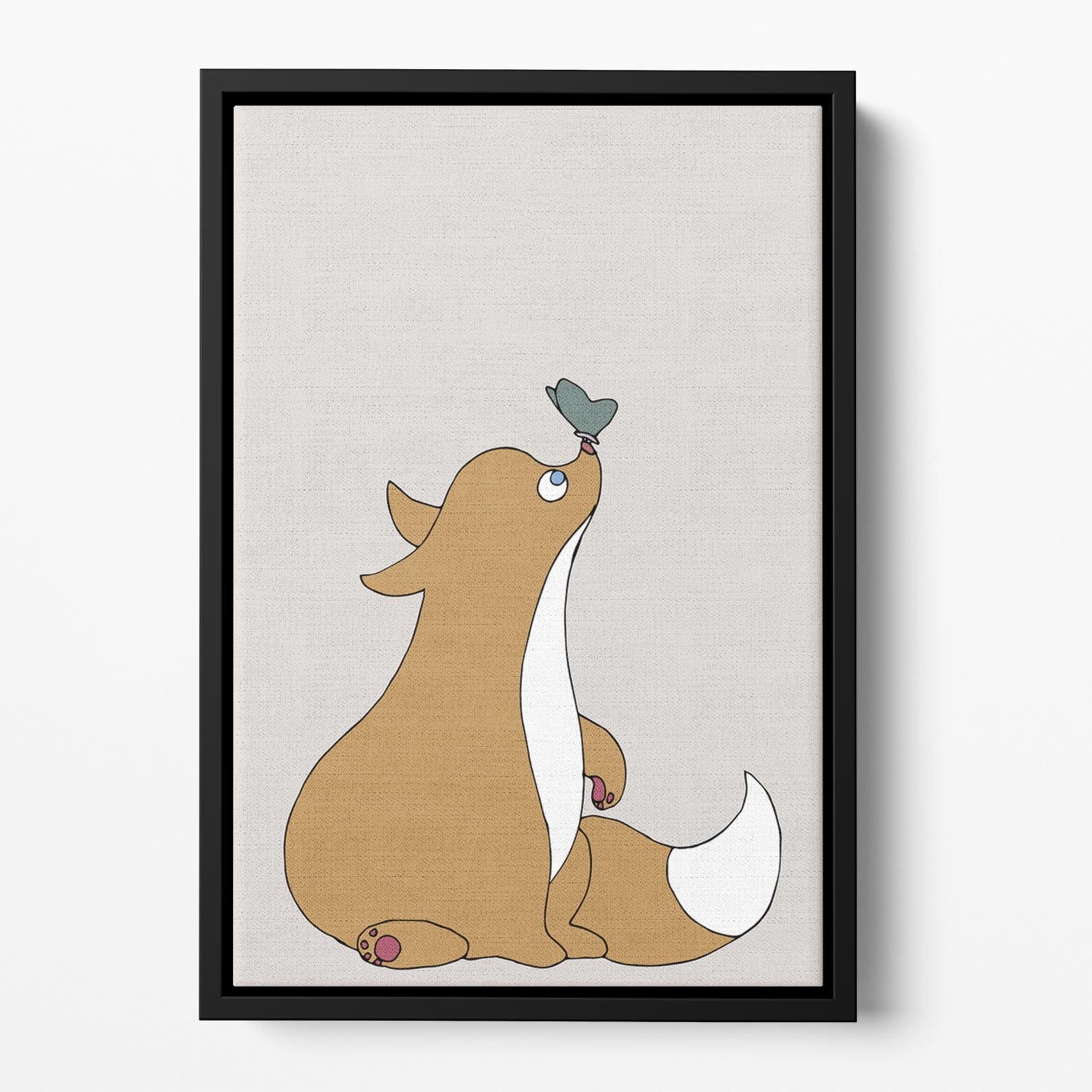 The Fox Floating Framed Canvas - Canvas Art Rocks - 2