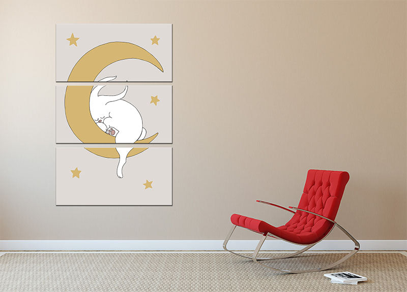The Rabbit 3 Split Panel Canvas Print - Canvas Art Rocks - 2