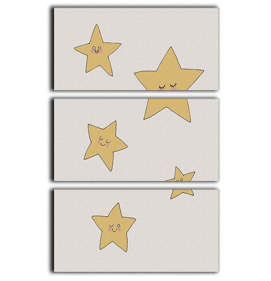 Stars 3 Split Panel Canvas Print - Canvas Art Rocks - 1