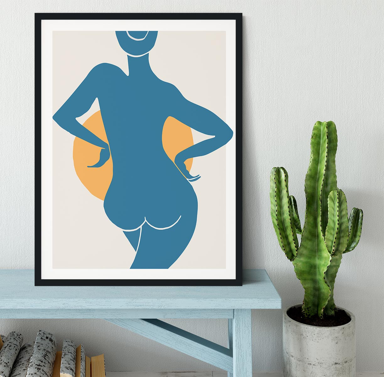 Blue Woman Framed Print - Canvas Art Rocks - 2