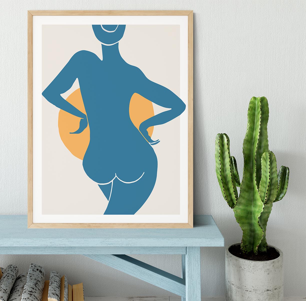 Blue Woman Framed Print - Canvas Art Rocks - 4