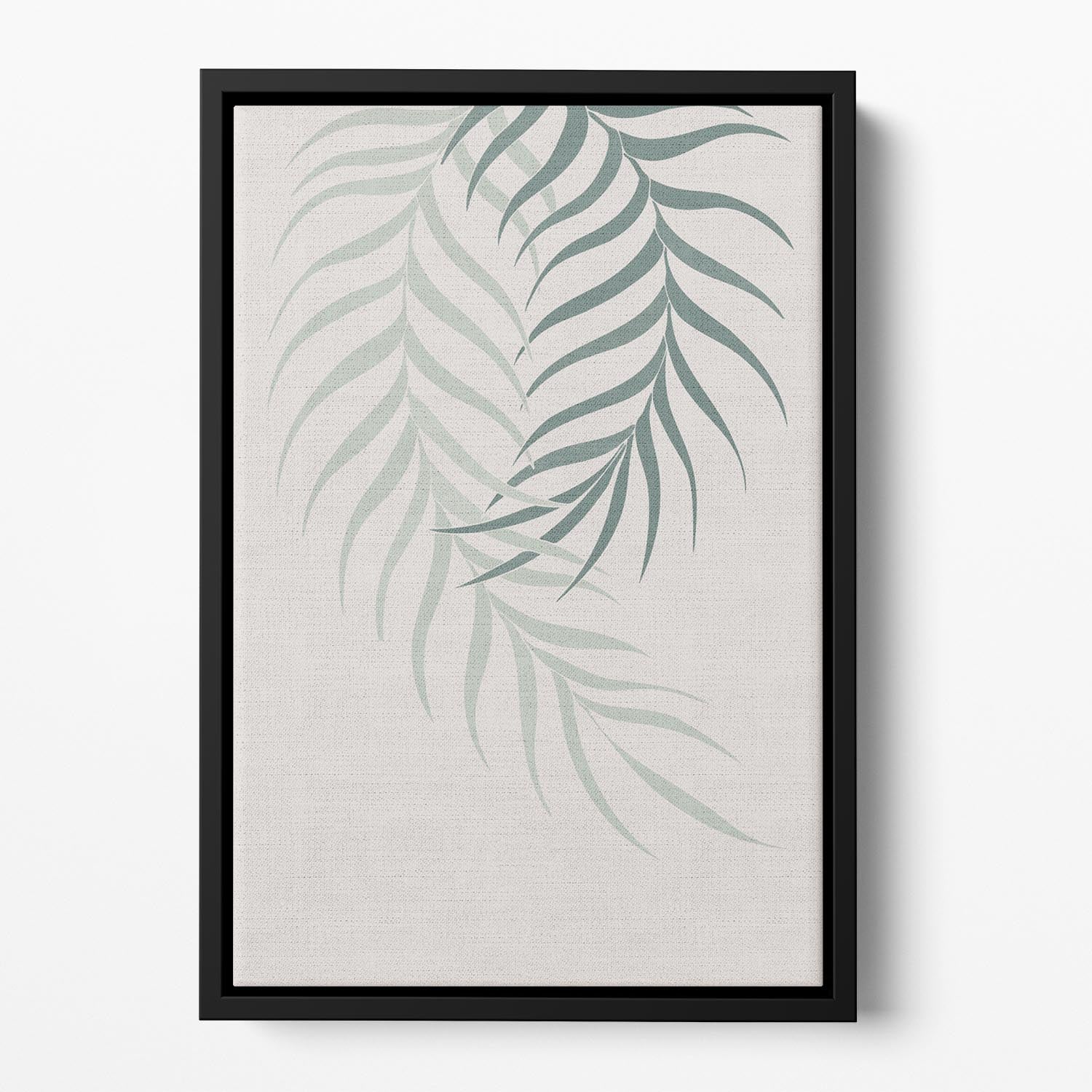 Leaf Frilly Green Floating Framed Canvas - Canvas Art Rocks - 2