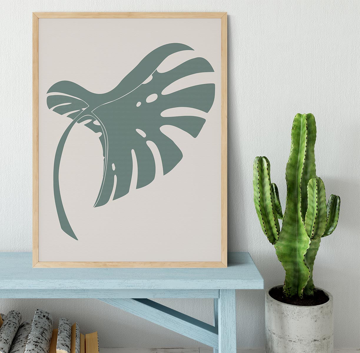 Monstera Bent Green Framed Print - Canvas Art Rocks - 4