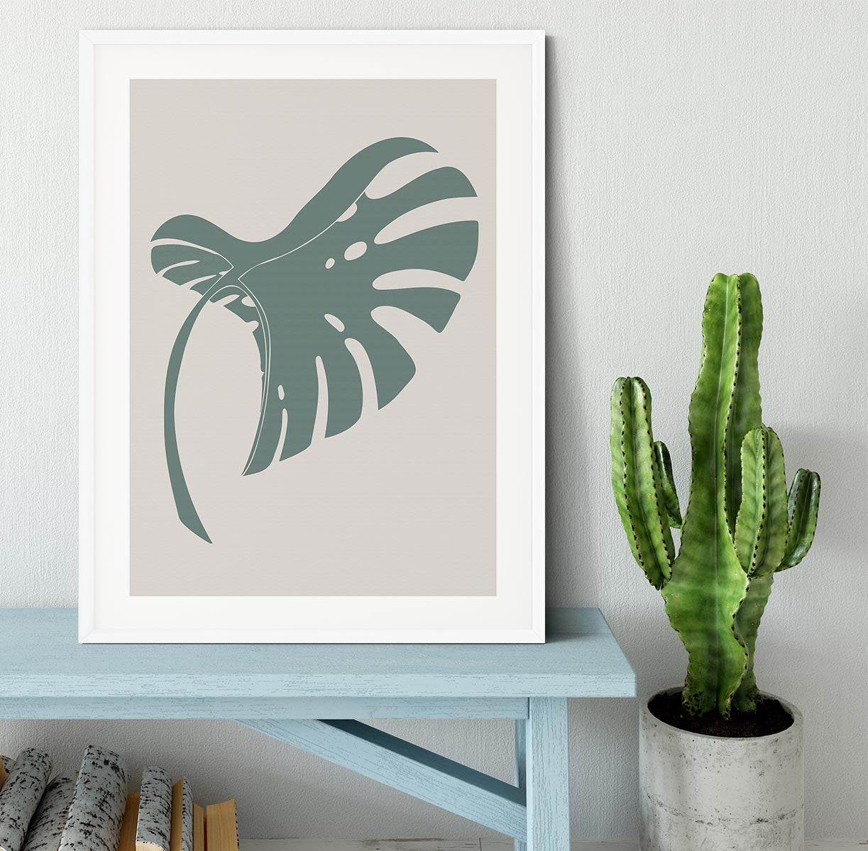 Monstera Bent Green Framed Print - Canvas Art Rocks - 5