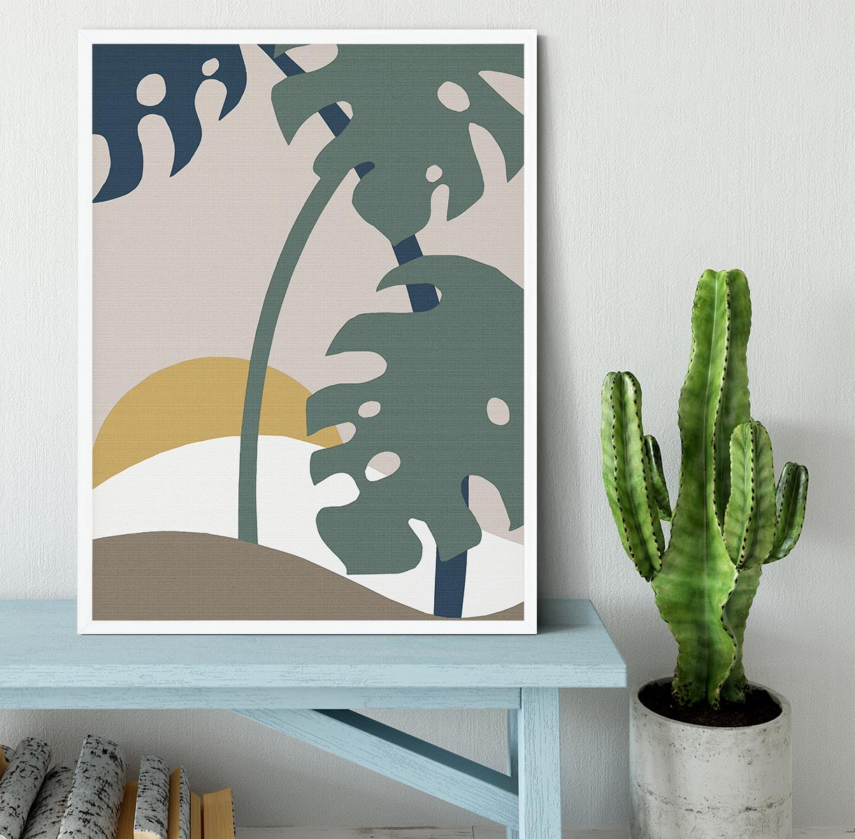 Monstera Cut Out 02 Framed Print - Canvas Art Rocks -6