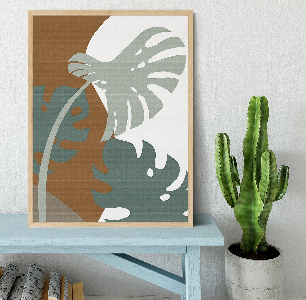 Monstera Cut Out 03 Framed Print - Canvas Art Rocks - 4